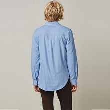 Load image into Gallery viewer, Chambray Blue Casual Boyfriend Shirt
