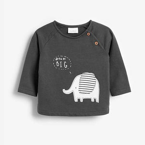 Monochrome Sweater And Leggings Elephant Set (0mths-18mths) - Allsport