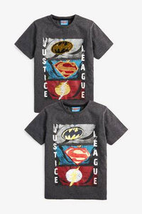JUSTICE LEAGUE SEQUIN  T-SHIRT (3YRS-12YRS) - Allsport
