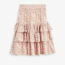 Load image into Gallery viewer, Pink Metallic Waistband Floral Skirt (3-9yrs) - Allsport
