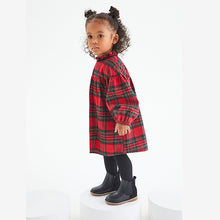 Load image into Gallery viewer, Red Tartan Check Cotton Dress (3mths-6yrs) - Allsport
