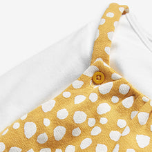 Load image into Gallery viewer, Yellow Ochre Spot Baby Dungaree And Bodysuit Set (0mths-18mths)

