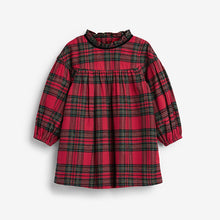 Load image into Gallery viewer, Red Tartan Check Cotton Dress (3mths-6yrs) - Allsport
