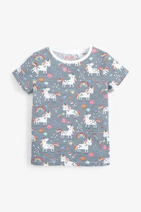 Pure Organic Cotton Regular Fit Unicorn Print T-Shirt - Allsport