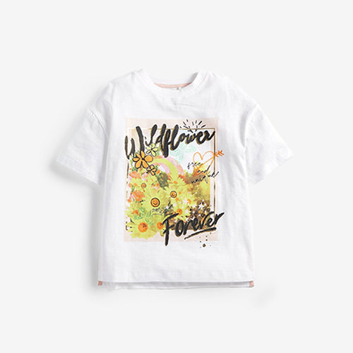 Ecru Wildflower Forever T-Shirt (3-12yrs) - Allsport
