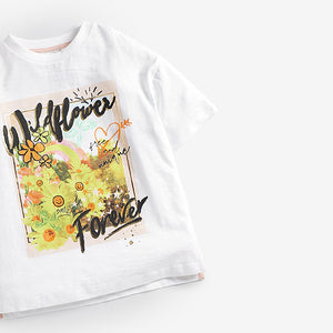 Ecru Wildflower Forever T-Shirt (3-12yrs) - Allsport