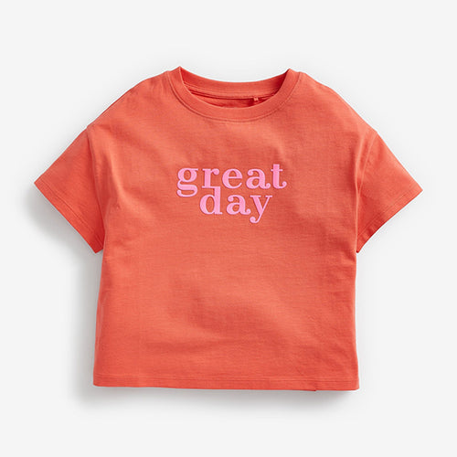 Orange Great Day T-Shirt (3-12yrs) - Allsport