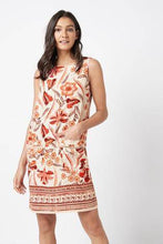 Load image into Gallery viewer, WHITE FLORAL LINEN BLEND SHIFT DRESS - Allsport
