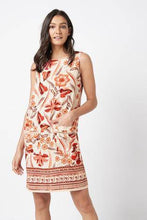 Load image into Gallery viewer, White Floral Linen Blend Shift Dress - Allsport
