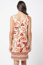 Load image into Gallery viewer, WHITE FLORAL LINEN BLEND SHIFT DRESS - Allsport
