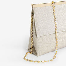 Load image into Gallery viewer, Shimmer Clutch Bag With Detachable Cross Body Chain
