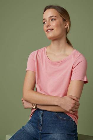 Baby Pink Crew Neck T-Shirt - Allsport