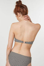Load image into Gallery viewer, Black Geo Shape Enhancing Bandeau Bikini Top - Allsport
