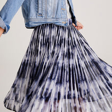 Load image into Gallery viewer, Navy Tie Dye Pleated Skirt (3-12yrs) - Allsport
