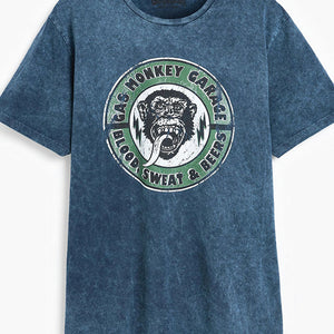Gas Monkey Blue  TV And Film License T-Shirt - Allsport