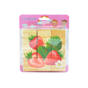 Wooden Puzzle Cubes FQ211 Strawberry