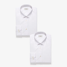 Load image into Gallery viewer, White Regulaar Fit Single Cuff Shirts Two Pack
