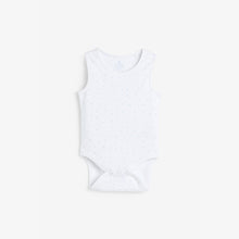 Load image into Gallery viewer, Pale Blue 4 Pack Cotton Elephant Vest Bodysuits (0mths-18mths) - Allsport
