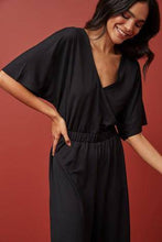 Load image into Gallery viewer, Black Wrap Jumpsuit - Allsport
