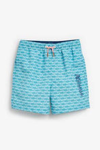 Load image into Gallery viewer, Blue Shark Print Swim Shorts - Allsport
