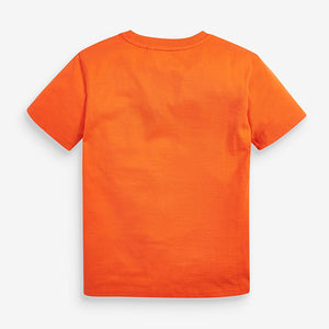 Orange Camo Dino Flippy Sequin T-Shirt (3-10yrs) - Allsport