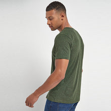 Load image into Gallery viewer, Green Khaki Marl Regular Fit  Stag Marl T-Shirt
