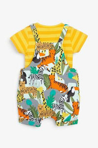 Bright Jersey Character Dungarees And Bodysuit Set  (up to 18 months) - Allsport