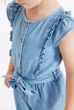 Load image into Gallery viewer, Denim Frill Jumpsuit (5 to 6 yrs) - Allsport
