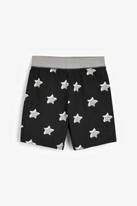 Monochrome 3 Pack Star Print Short Pyjamas - Allsport