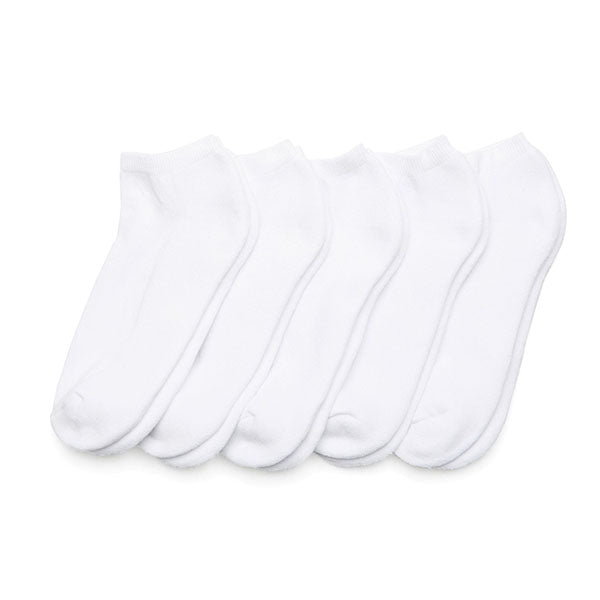 White Cushion Sole Trainer Socks Five Pack - Allsport