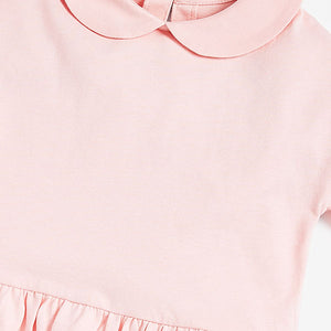 Pink Organic Cotton Collar Top (3mths-6yrs) - Allsport