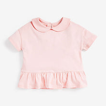 Load image into Gallery viewer, Pink Organic Cotton Collar Top (3mths-6yrs) - Allsport
