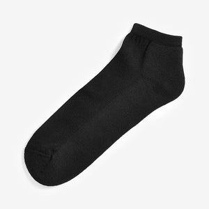 Black Cushion Sole Trainer Socks Five Pack - Allsport