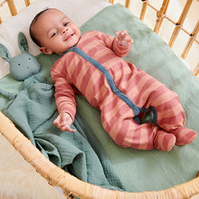 Load image into Gallery viewer, 3 Pack Bright Stripes Baby Sleepsuits (0-12mths) - Allsport
