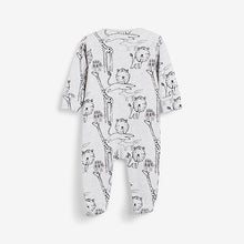 Load image into Gallery viewer, Monochrome Safari 2 Pack Zip Sleepsuits (0-18mths) - Allsport
