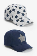 Load image into Gallery viewer, Navy/Grey 2 Pack Star Caps - Allsport
