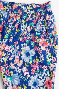 Jersey Trousers Dhoti Blue Floral - Allsport