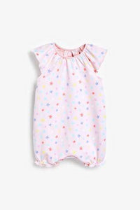 Lilac 4 Pack Watercolour Unicorn Rompers  ( up to 18 months) - Allsport