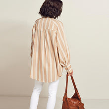 Load image into Gallery viewer, Tan Brown Oversized Shirt - Allsport
