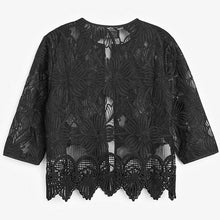 Load image into Gallery viewer, Black Lace Floral Cover-Up - Allsport

