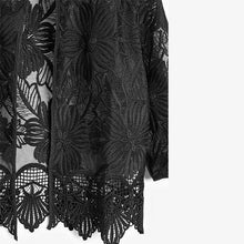Load image into Gallery viewer, Black Lace Floral Cover-Up - Allsport
