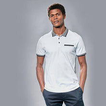 Load image into Gallery viewer, White/ Black Smart Collar Polo Shirt - Allsport
