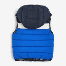 Load image into Gallery viewer, Blue Cobalt Colourblock Gilet (3mths-5yrs) - Allsport
