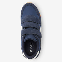 Load image into Gallery viewer, Navy Strap Touch Fastening Trainers (Older Boys) - Allsport
