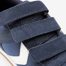 Load image into Gallery viewer, Navy Strap Touch Fastening Trainers (Older Boys) - Allsport
