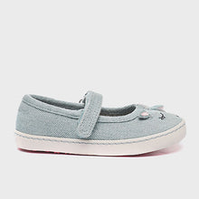 Load image into Gallery viewer, Denim Unicorn Canvas Mary Jane Pumps (Younger Girls) - Allsport
