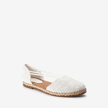 Load image into Gallery viewer, White Closed Toe Espadrille Shoes - Allsport
