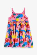 Load image into Gallery viewer, Pink Strappy Tiered Sundress - Allsport
