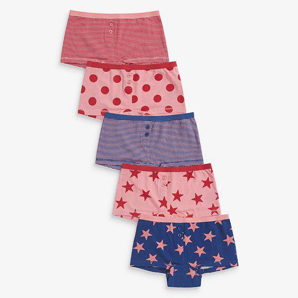 Pink/Blue 5 Pack Boxers (2-12yrs) - Allsport