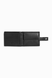 Black Signature Italian Leather Extra Capacity Wallet - Allsport